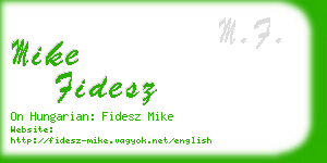 mike fidesz business card